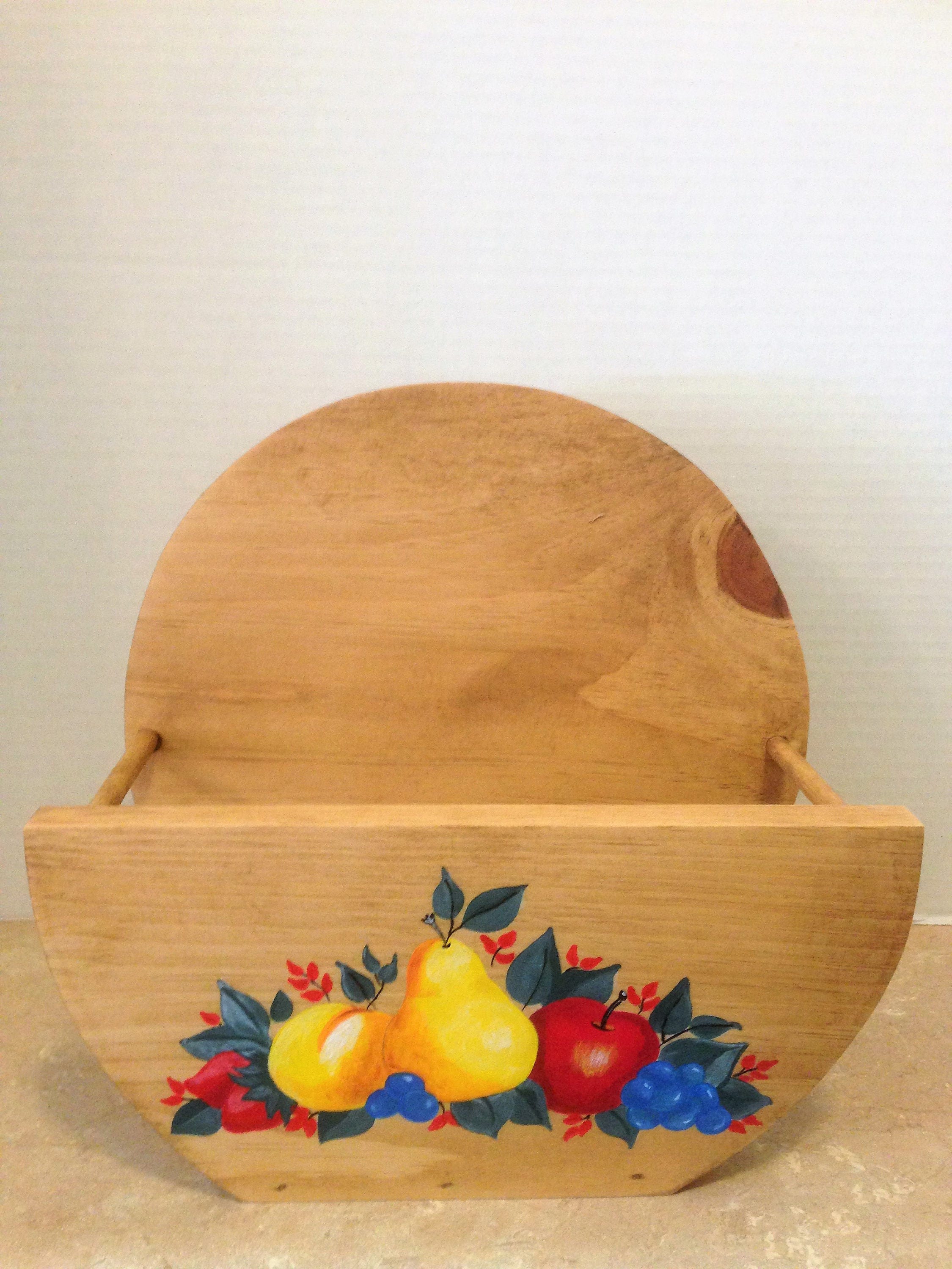 Paper Plate Holder Gift For Her Fruit Decor Apples Pears