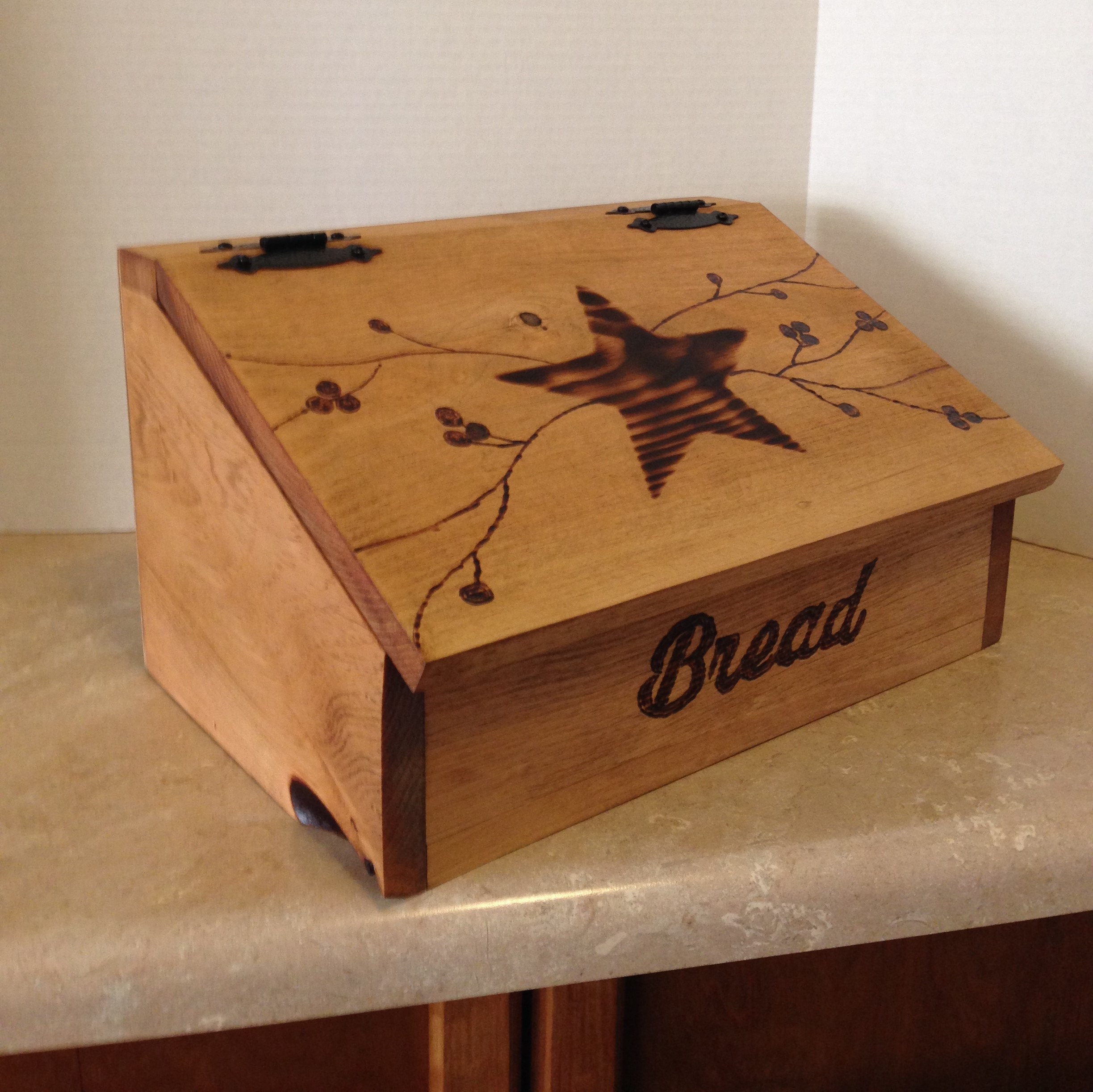 Bread Box, Kitchen Bread Box, Wooden Bread Box, Primitive Bread Box