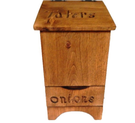 potato and onion bin, potato bin,vegetable bin,tater bin, Mother's Day Gift, vegetable storage,rustic decor,primitive decor,rustic kitchen