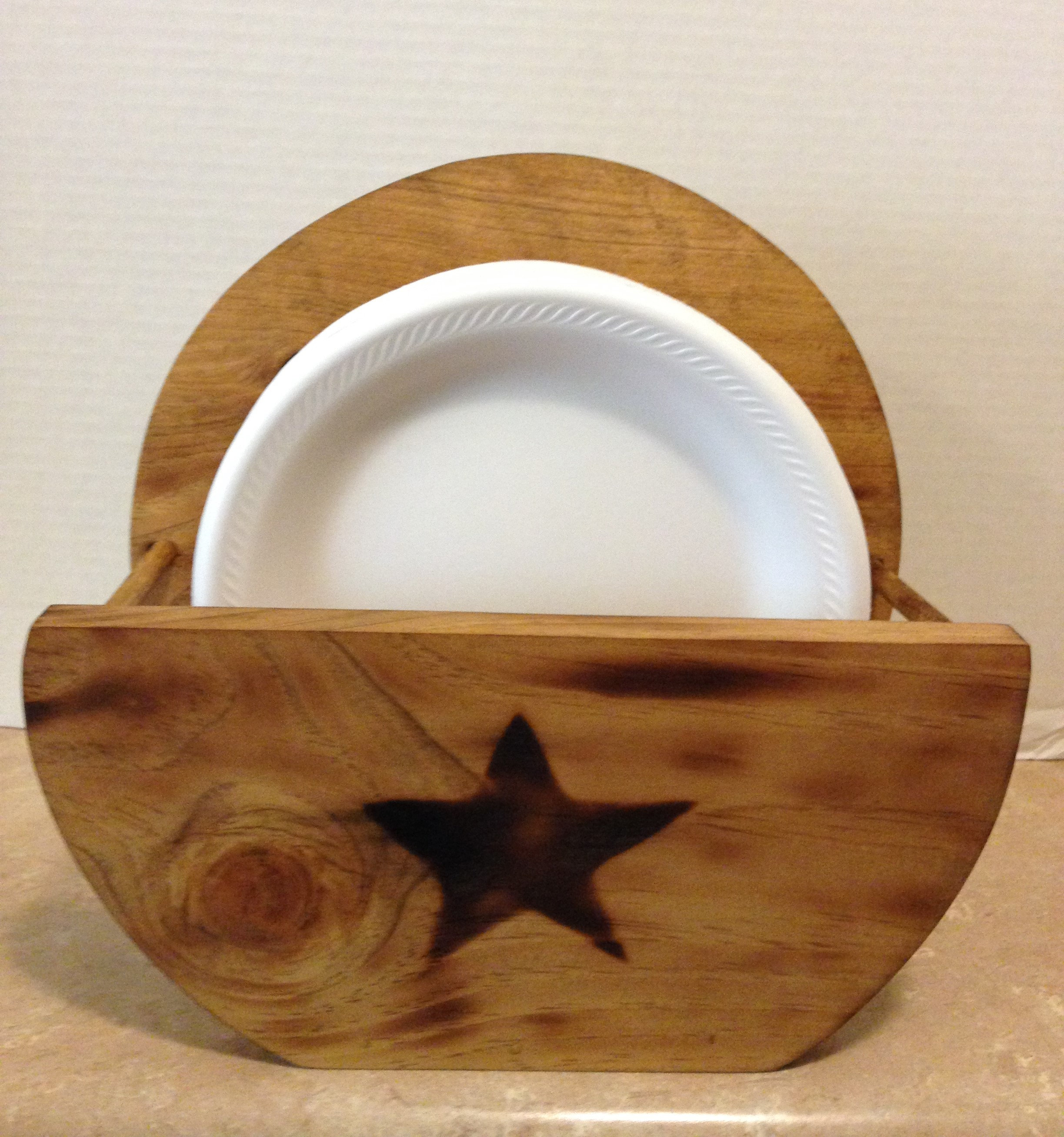 Paper Plate Holder Wooden Plate Holder Holder For Plates Primitive