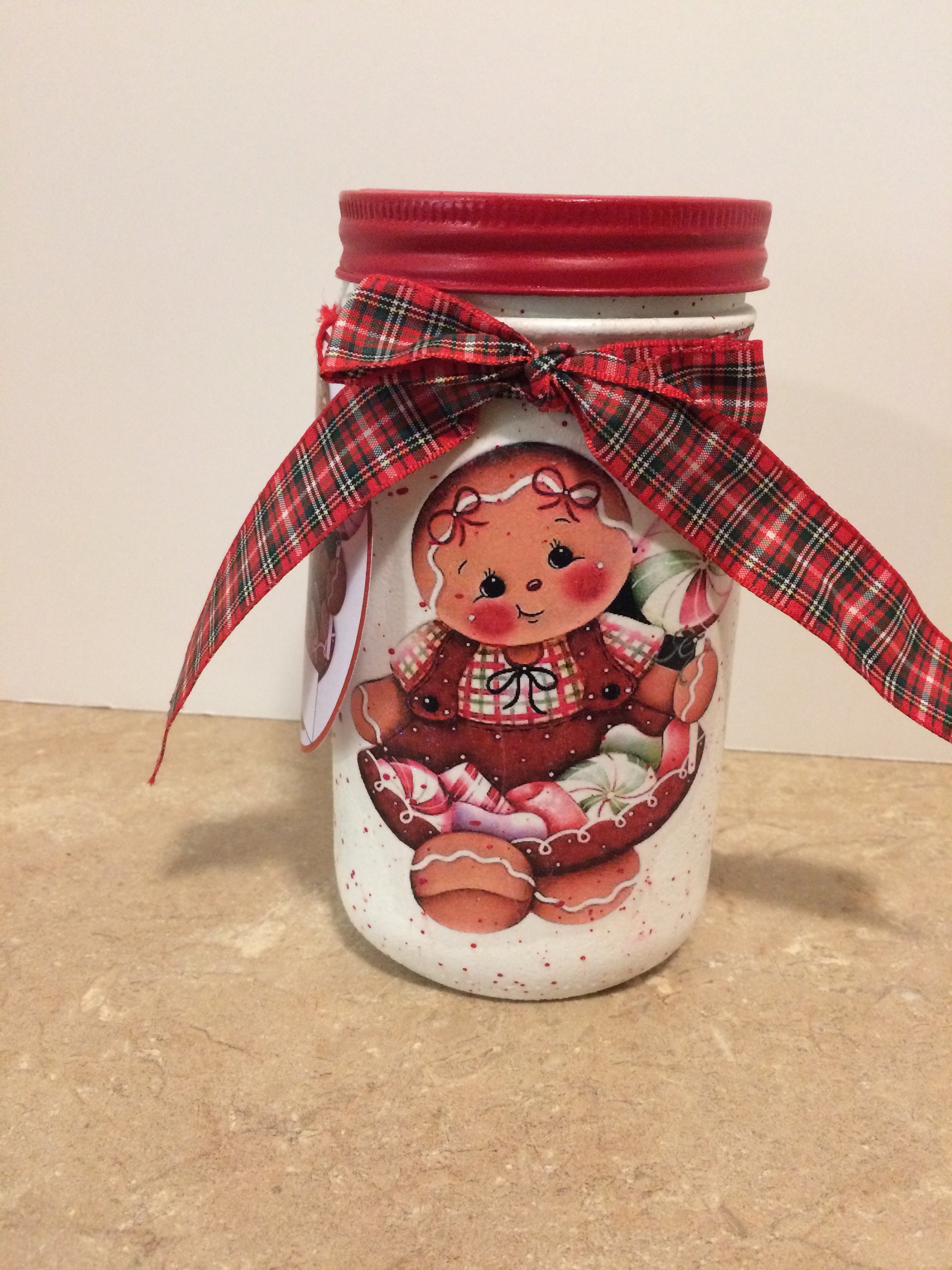 Christmas Candy Jar,Mason Jar Candy,Christmas Gift,Mason Jar Decor,Gift