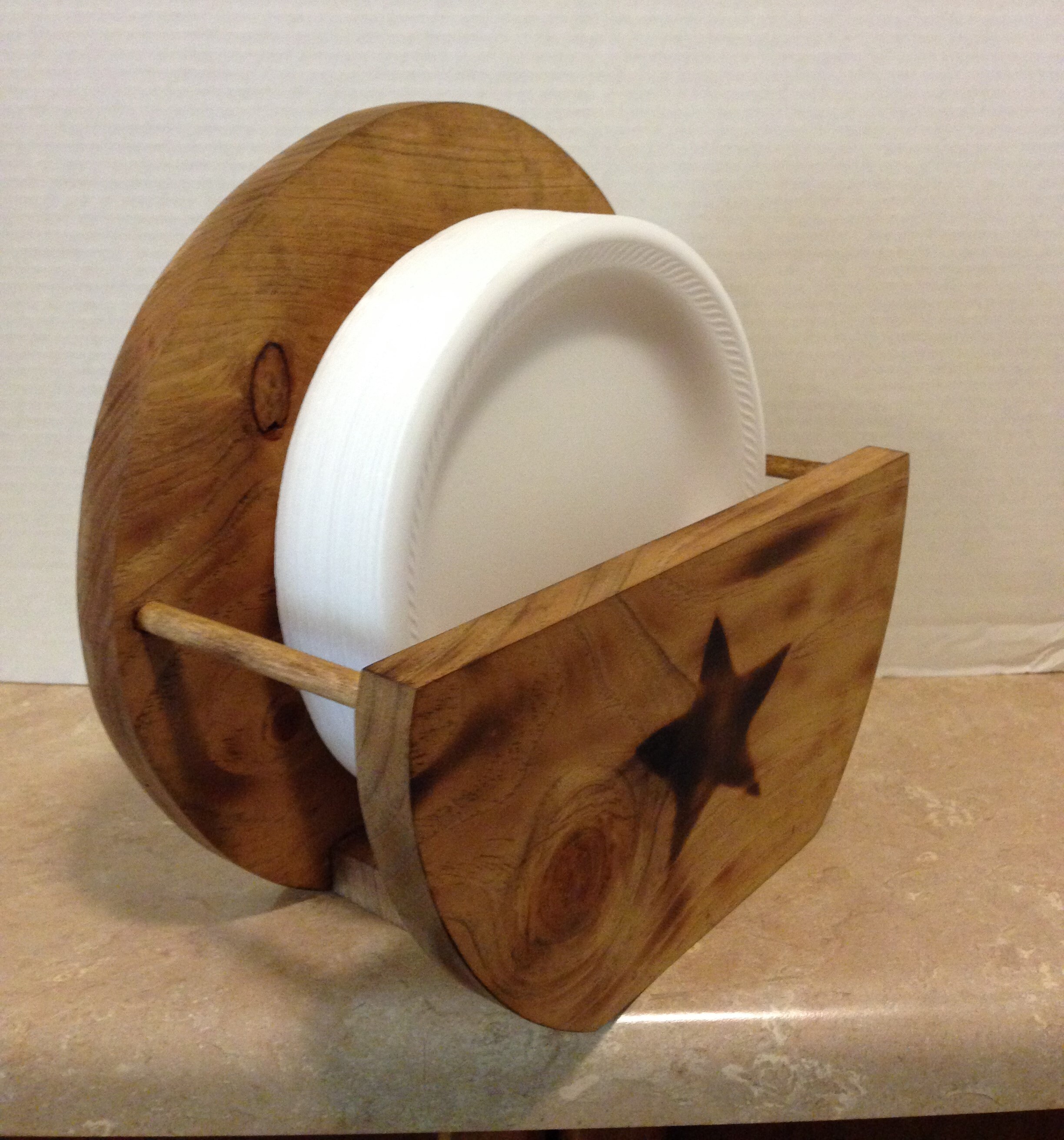Paper Plate Holder, Wooden Plate Holder, Holder for plates, Primitive