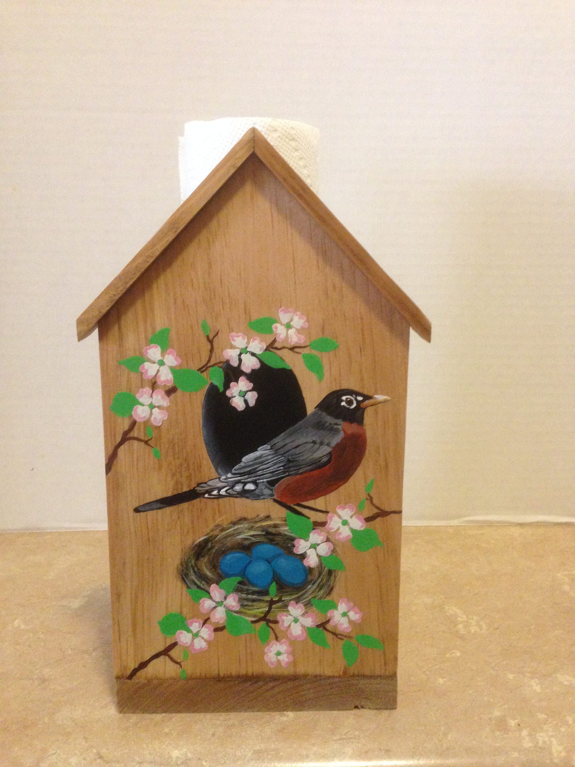 Paper Towel Holder, wooden towel holder, country decor ...