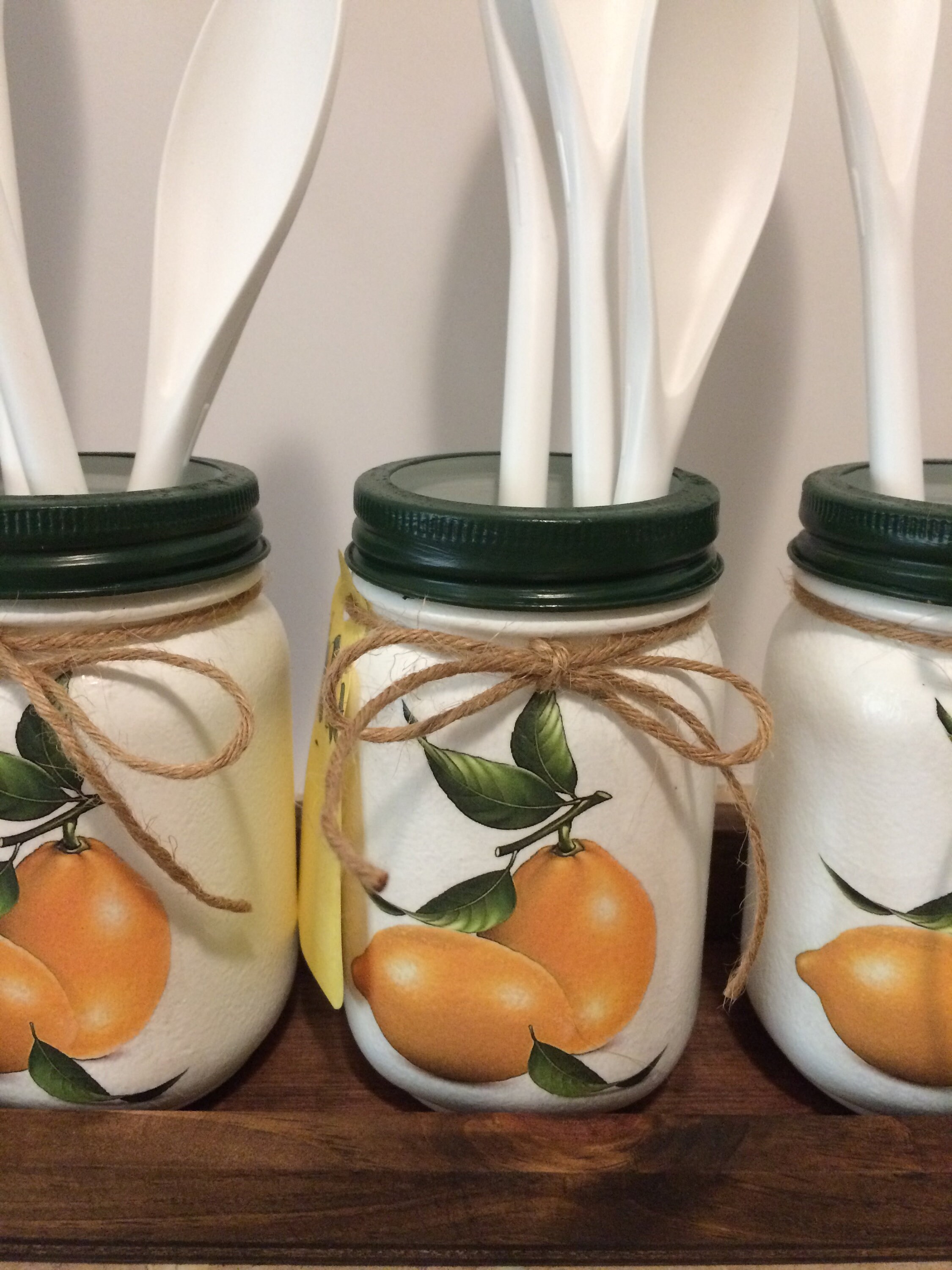 Kitchen Utensil Holders,Lemon Decor,Lemon Kitchen,Country Decor,Fruit