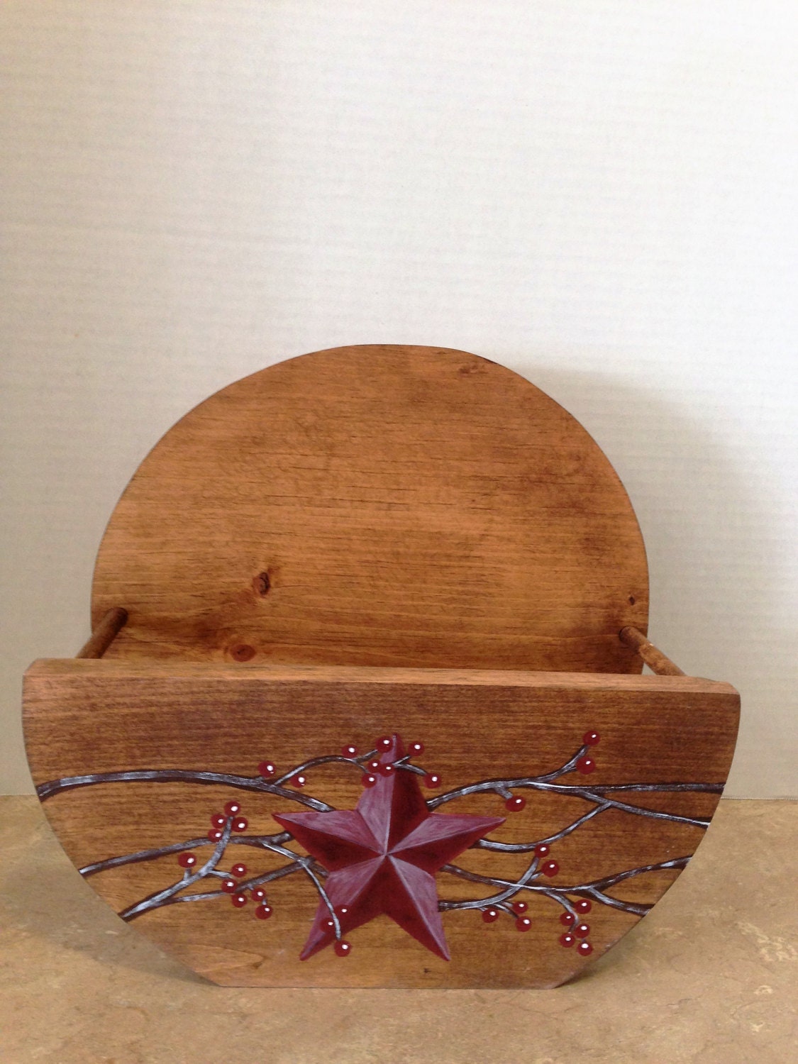 Paper Plate Holder, Primitive Paper Plate Holder, Primitive Star Paper