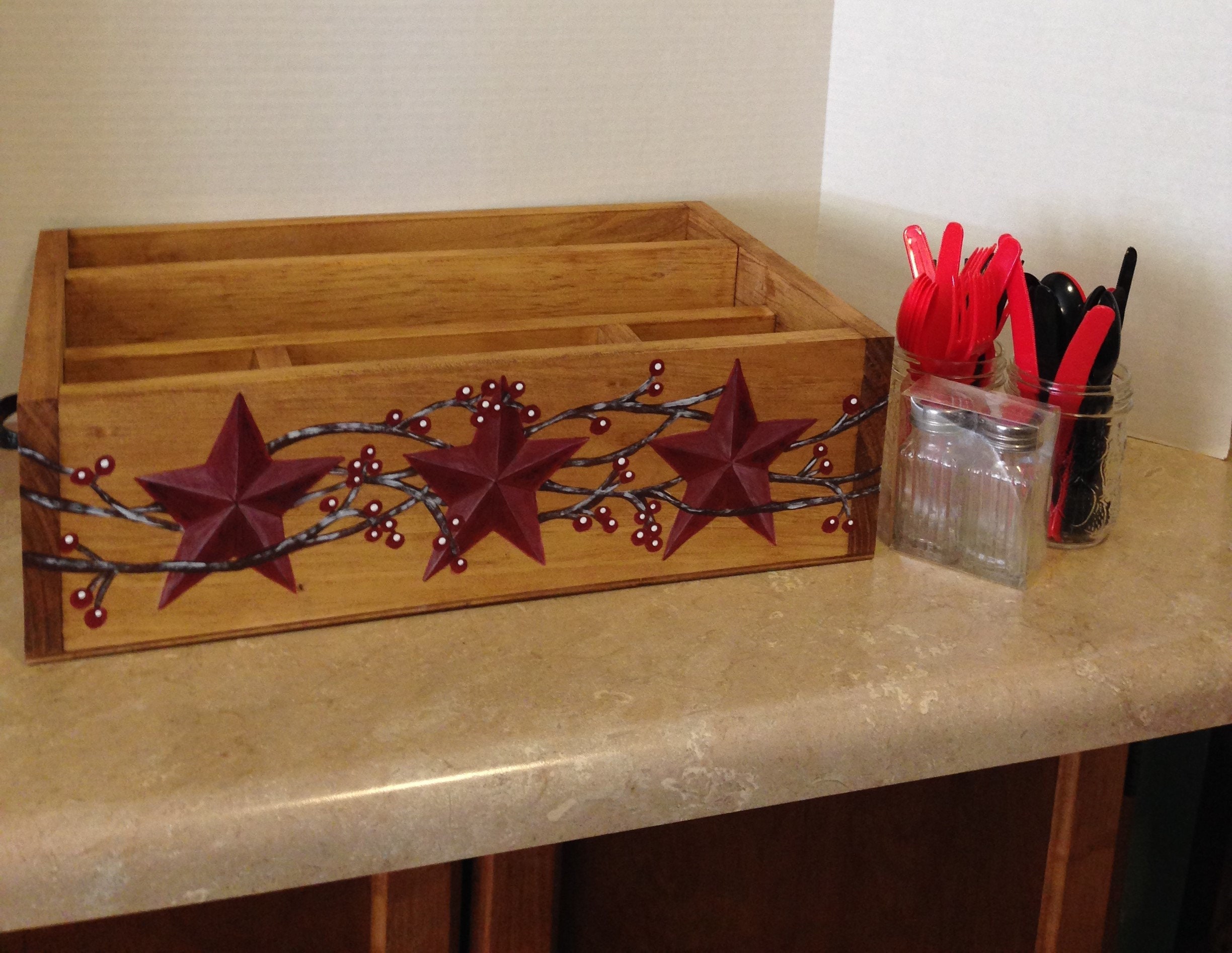 Table Caddy, Table Utensil Holder, Picnic Caddy, Tableware Organizer