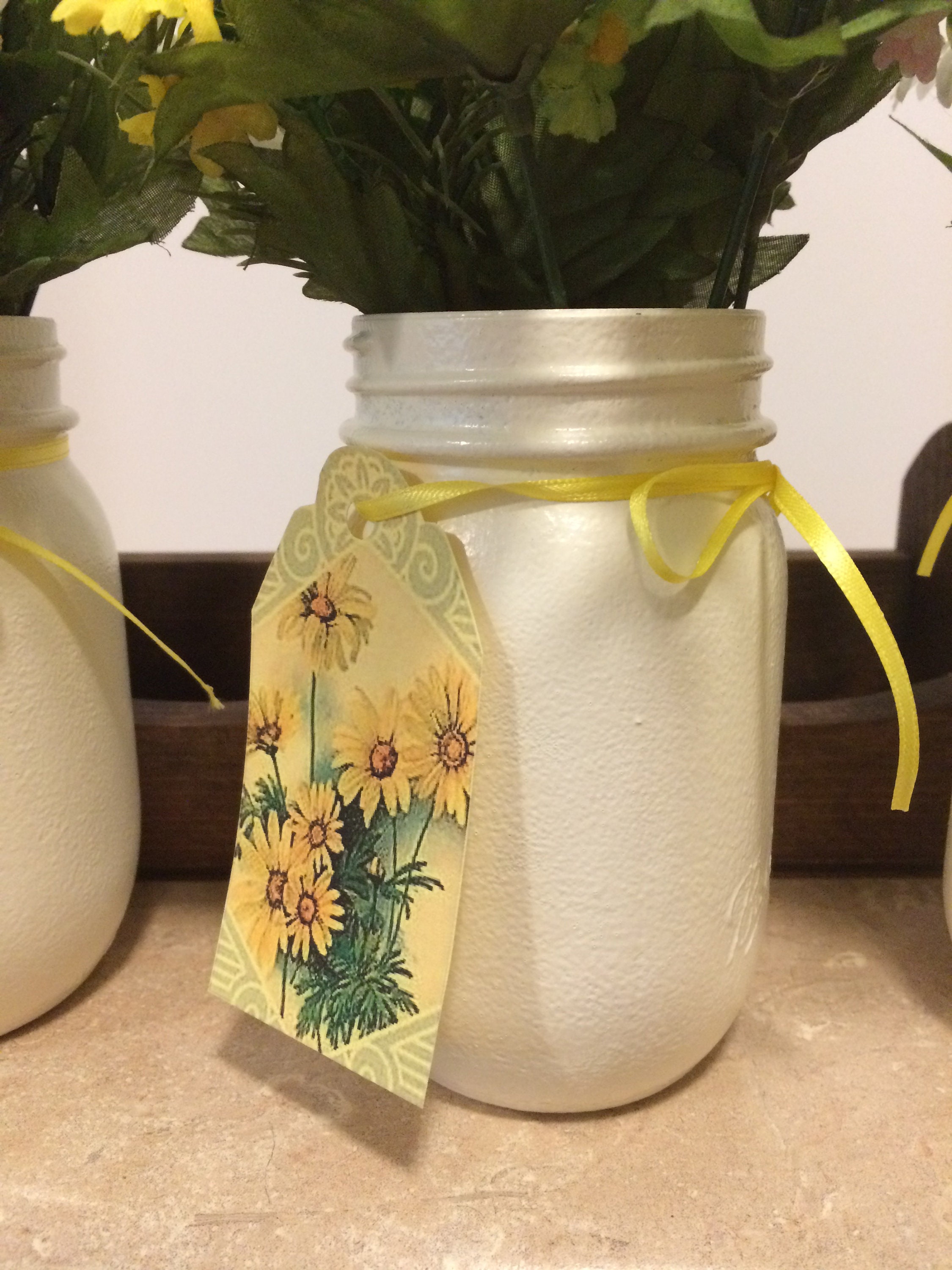 Mason Jar Centerpiece,Daisy Centerpiece,Free Shipping,Daisy