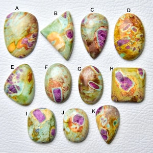 Natural Ruby Fuchsite Cabochon Gemstone Loose Ruby Fuchsite Stone Polished Cabochon Gemstone Healing Crystal Handmade Jewelry Supply No1001