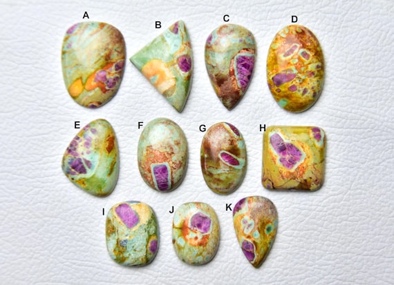 Natural Ruby Fuchsite Cabochon Gemstone Loose Ruby Fuchsite Stone Polished Cabochon Gemstone Healing Crystal Handmade Jewelry Supply No1001