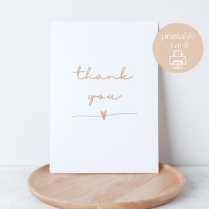 Wedding Thank You Card for Guests - Thank You Wedding Card For Friends - Elegant Engagement Appreciation Greeting Card - Printable Thank You