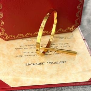 Vintage LOVE bracelet 18k  gold size 18 width 3.65 mm with screwdriver