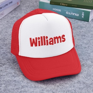 Custom Puff Print Trucker Hat Personalized Name Foam Mesh Cap Retro Streetwear Snapback, Gift for Him, Her, Adult, Teenager Back to School