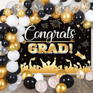 Graduation Balloons 2025 Congrats Grad Balloons Kits Grad Party Banner Balloon Garlands Arch Photo Booth Backdrop Celebration Decor Supplies