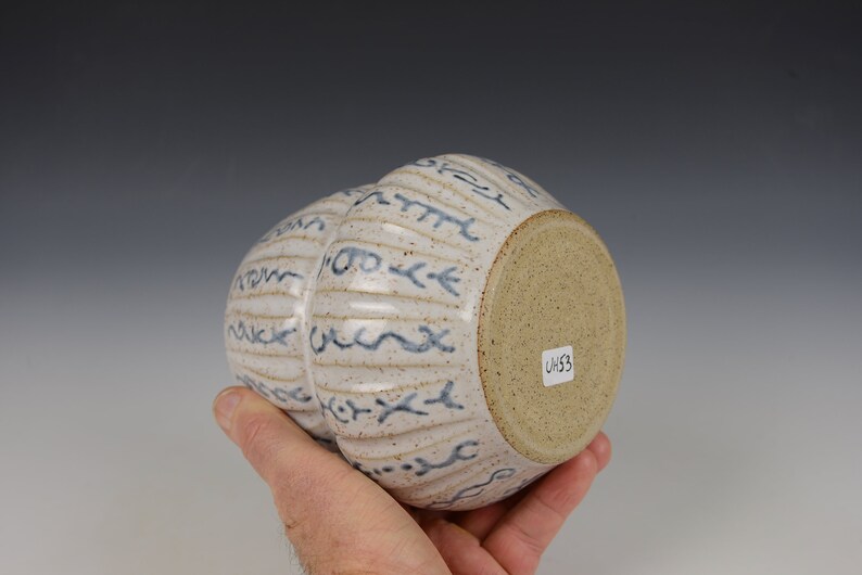 Fluted Speckled White Utensil Holder Slip Trail Pencil Holder Etsy