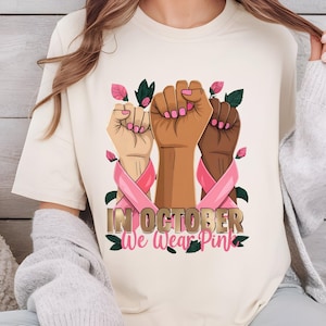 Brustkrebsbewusstsein PNG: Pink Ribbon Sublimationsdesign (Digitaler Download