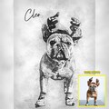 Custom pet portrait from photo, Pet sketch personalized,  Dog Cat Lover Illustration, Pet Loss Memorial Artwork, Pet Gift Drawing from Photo product logo