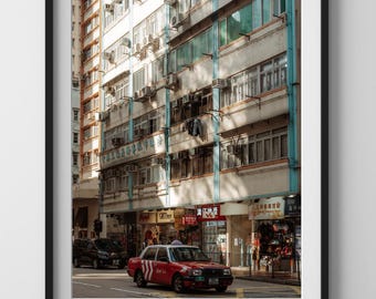 Hong Kong Street, Hong Kong, Travel Photography, Download Digital Photography, Street, Downloadable Image, Printable Art, Hong Kong Art