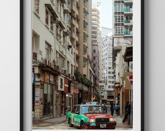 Hong Kong Street, Hong Kong, Travel Photography, Download Digital Photography, Street, Downloadable Image, Printable Art, Hong Kong Art