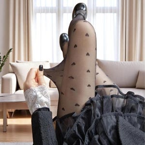 Heart Shape Pantyhose Women, Sexy Fishnet Tights, Summer Fashion Gift for Her