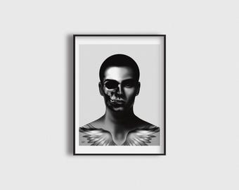 Where Angels Fear to Fade | Black and White Portrait Print (Digital Download)