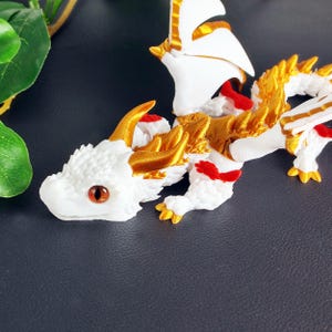 3D Gedruckter Drache mit Flügeln Gelenkdrache Wyvern Drache Fidget Spielzeug Atemberaubender 3D Druck Fliegender Drache Spielzeug mit Hörnern Poseable Dragon Toy