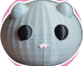 Sad Hamster 3D Print - Mini - PLA - 3 colors - Pocket pal size - Ready to Ship