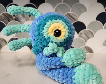 Baby Murloc - Crocheted - Multi - Color - Plush - Handmade - Hand Sewn - Unique - Ready to ship