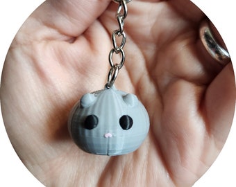 Sad Hamster 3D Print Key chain - Tiny Mini - PLA - 3 colors - Pocket pal size - Ready to Ship