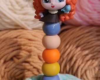 Merida Crochet Hook: 6mm Ergonomic Silicone Bead Handle