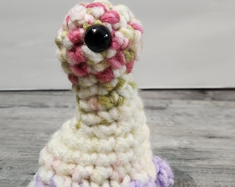 Baby Dino - Floral - Amigurumi - Crocheted - Handmade - Unique - Ready to ship