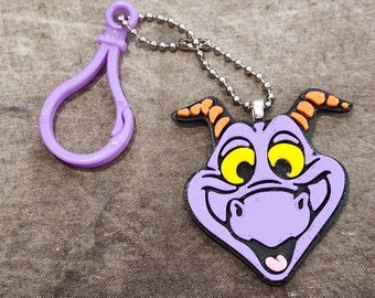 Figment Fan Art - Key Chain/Bag Clip - 3D Print - Handmade - Ready to Ship