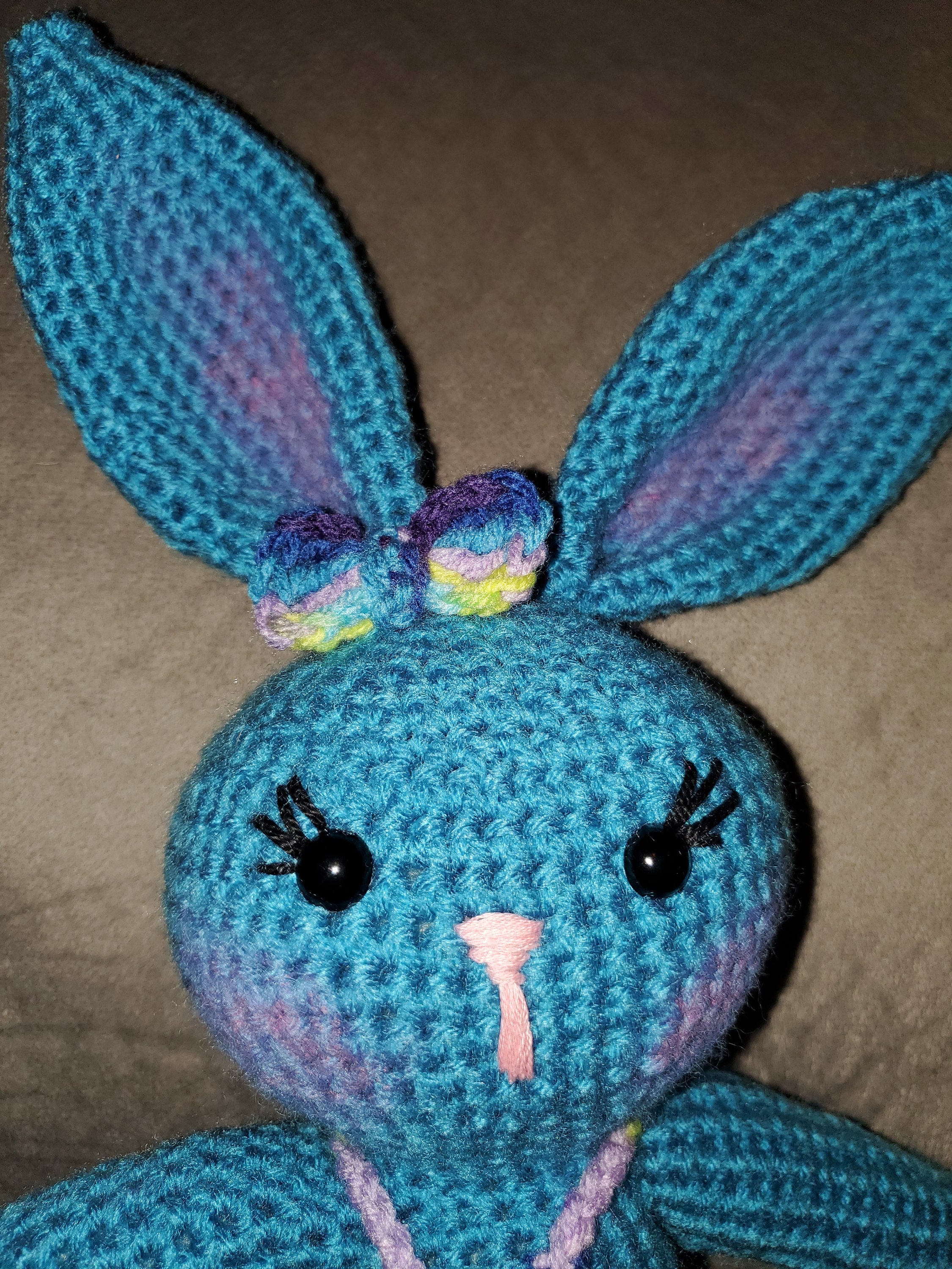 Blue Ballerina Bunny Softie Amigurumi Plushie One of A Kind Crocheted
