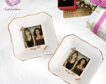 Custom Photo Trinket Tray, Mothers Day Gift, Vintage 1995, Mom Photo Gift,Gift for Grandma,Mom Gift from Daughter,Birthday Gift,Best Friend