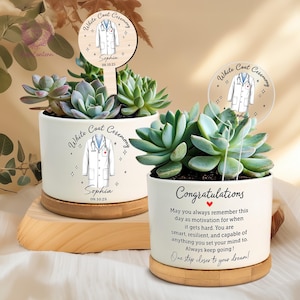 White Coat Ceremony Plant Pot, White Coat Party Gift, Med School Acceptance Gift Future Doctor Pot, Graduation Gifts, Doctor Christmas Gifts