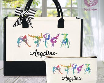 Personalized Gymnastics Tote Bag, Gymnastics Gifts, Coach Gift for Gymnast Gymnastics Bag for Girls, Gymnastics Team Gifts Gymnastics Sports