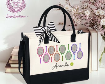 Personalized Tennis Tote Bag, Tennis Gifts for Women, Tennis Gifts for Team, Tennis Love Gift, Tennis Mom, Tennis Player Gift Bag, Team Gift