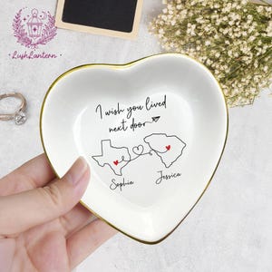 Personalized Jewelry Gift, I Wish We Lived Closer, Friend Gifts, Gift For Best Friends, Best Friend Gift, Long Distance Gifts, Sister Gift