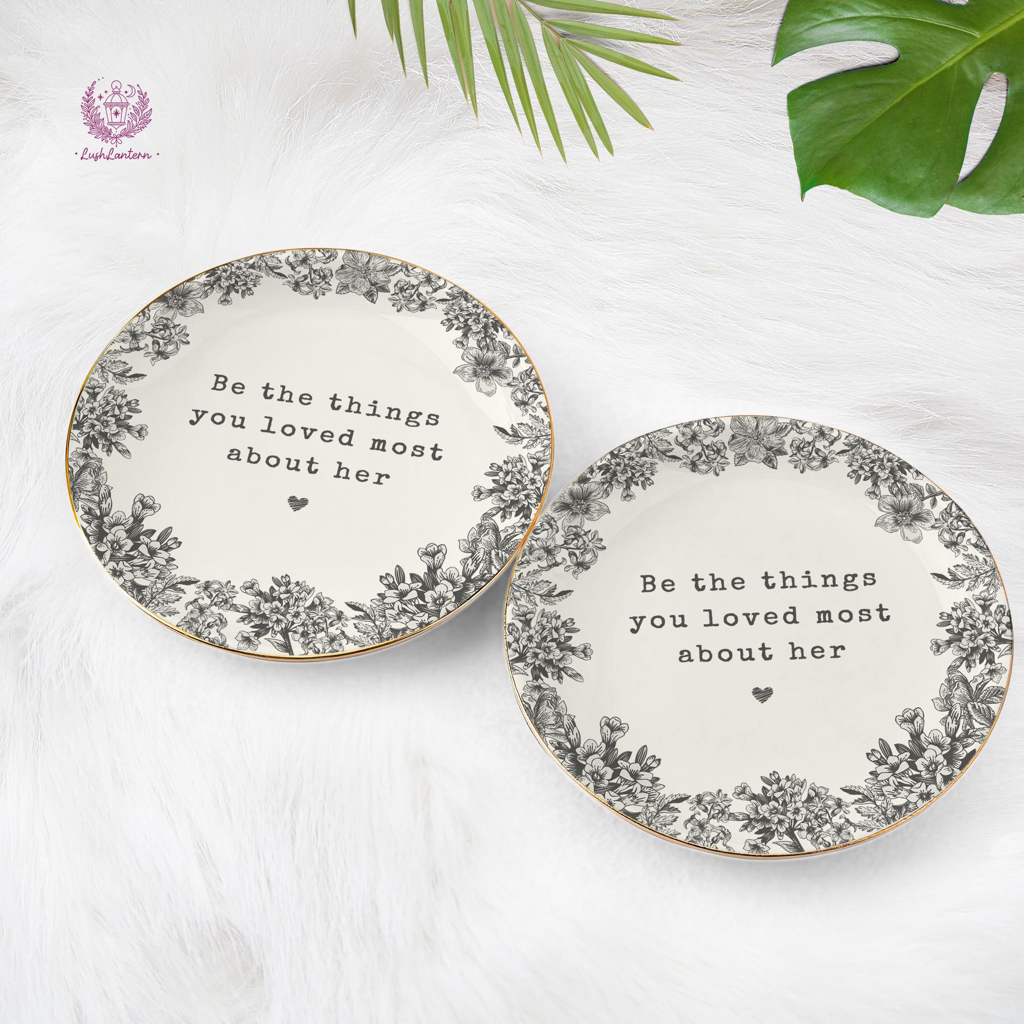 Custom Sympathy Keepsake, Sympathy Ring Dish, Loss of Mother Grandma ...