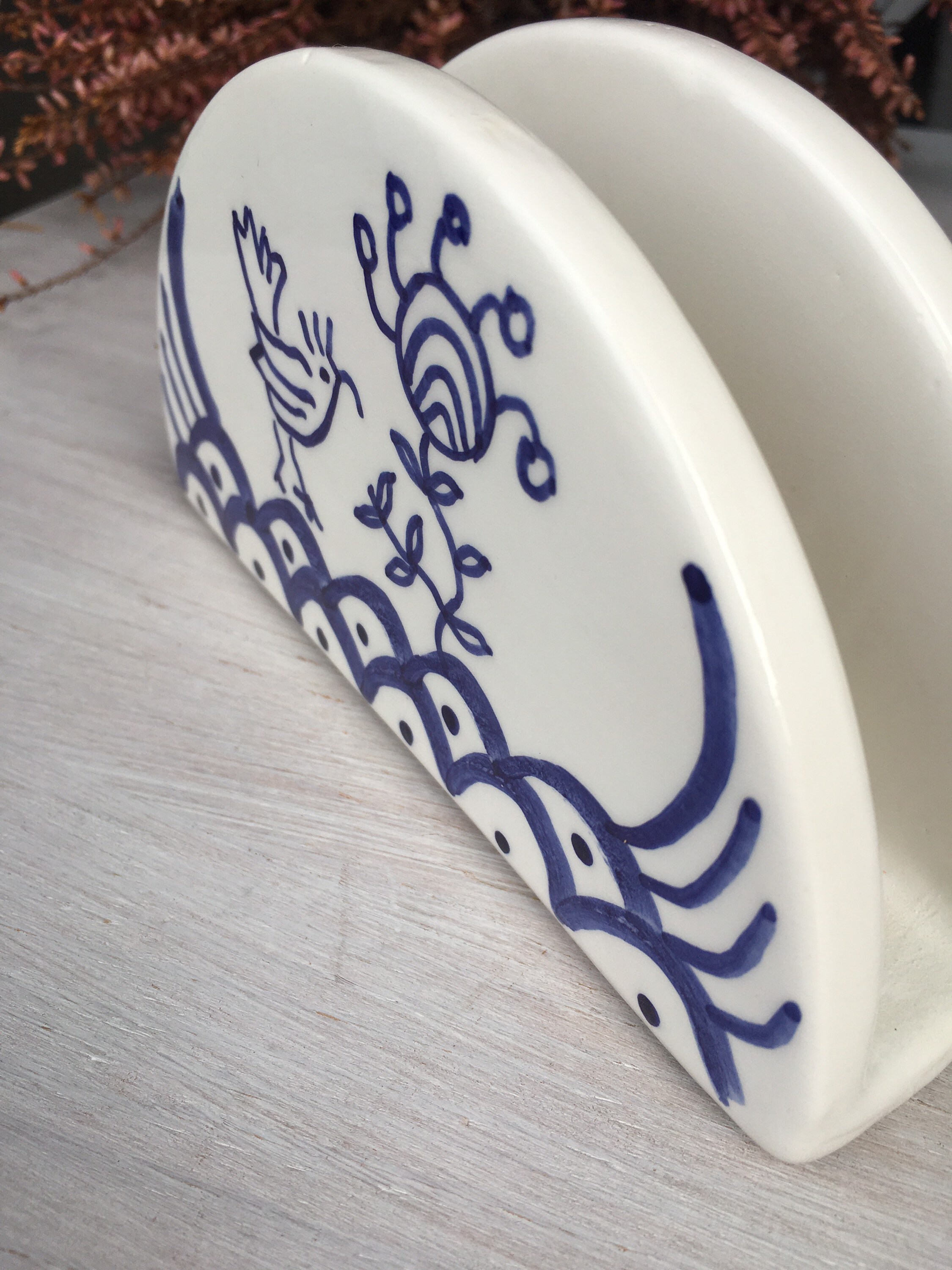 Ceramic Napkin Holder Hand Painted With Inspiration From Etsy UK