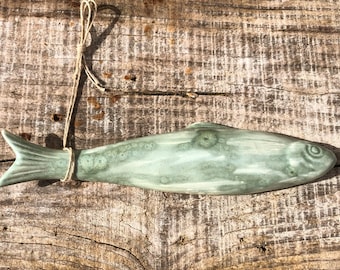 Hand painted sardine with Portugal flavour from the Atlantic sea, sardine wall 3D decor