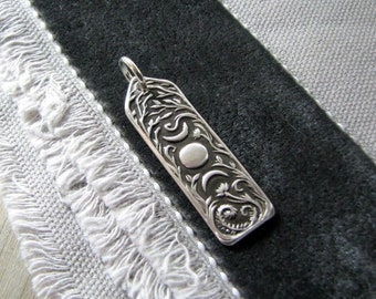 Rising, Personalized Fine Silver Pendant, Handmade in Recycled Silver From Artisan Original Carving, by SilverWishes