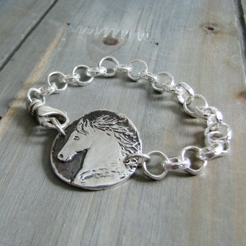 Personalized Horse Jewelry Fine Silver Horse Bracelet Etsy
