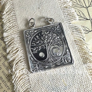 Personalized Pendants Set, Eternals, Artisan Handmade, Sterling Silver Completing Pair image 6