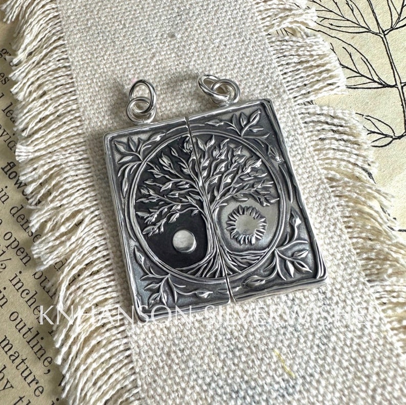 Personalized Pendants Set, Eternals, Artisan Handmade, Sterling Silver Completing Pair image 6