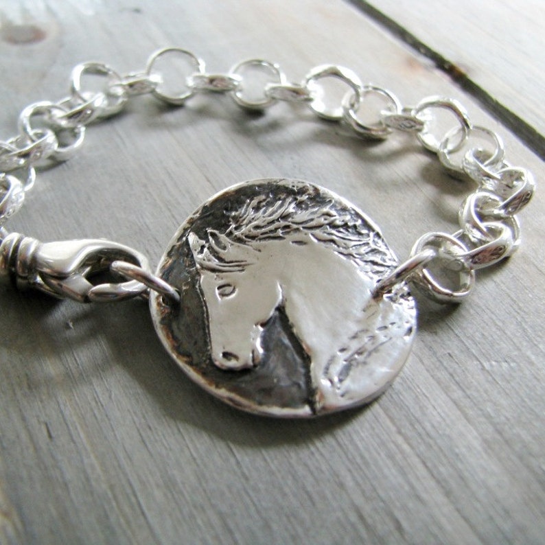 Personalized Horse Jewelry Fine Silver Horse Bracelet Etsy