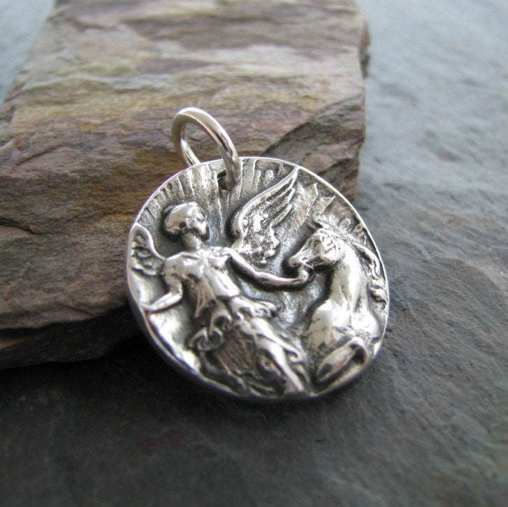 Buy Artisan PMC Jewelry Fine Silver Horse Pendant Goddess of the Dawn Handmade Online in India Etsy