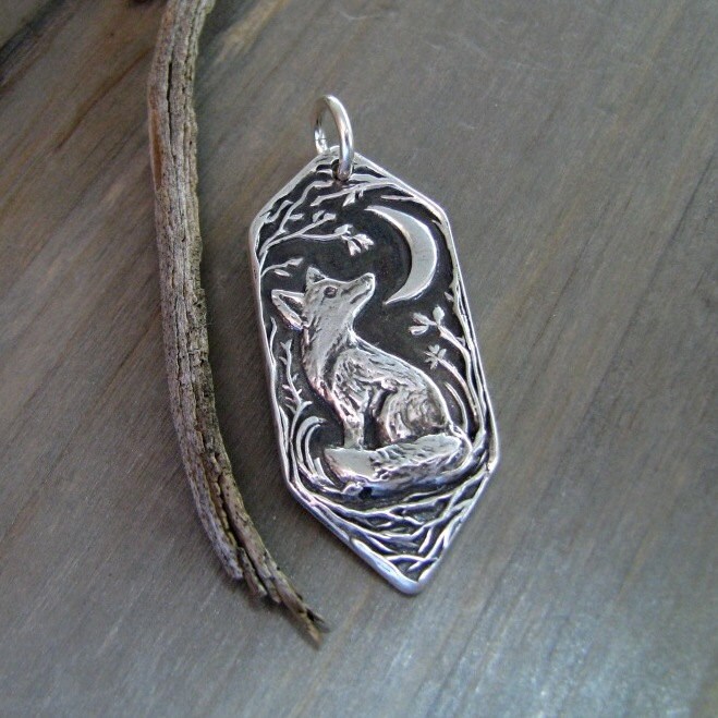 Bright Little Fox Personalized Fine Silver Pendant Handmade Etsy