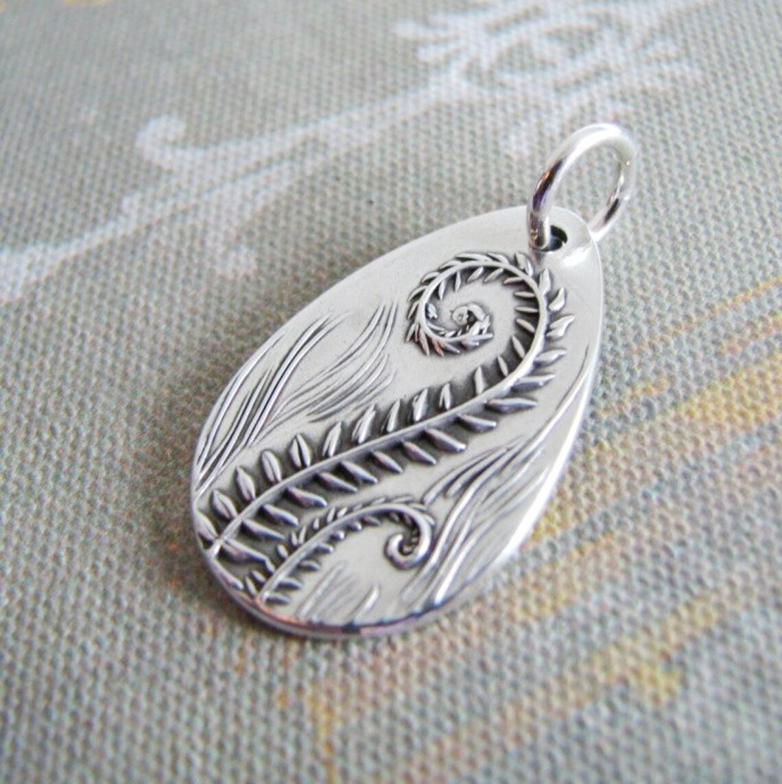 Fiddleheads Artisan PMC Jewelry Fine Silver Fern Pendant Etsy