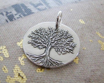 Spring, Fine Silver Tree Pendant, Artisan Handmade by SilverWishes, Original and Exclusive Design