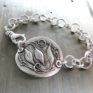 Everlasting, Personalized Fine and Sterling Silver Bracelet, Original Design by SilverWishes